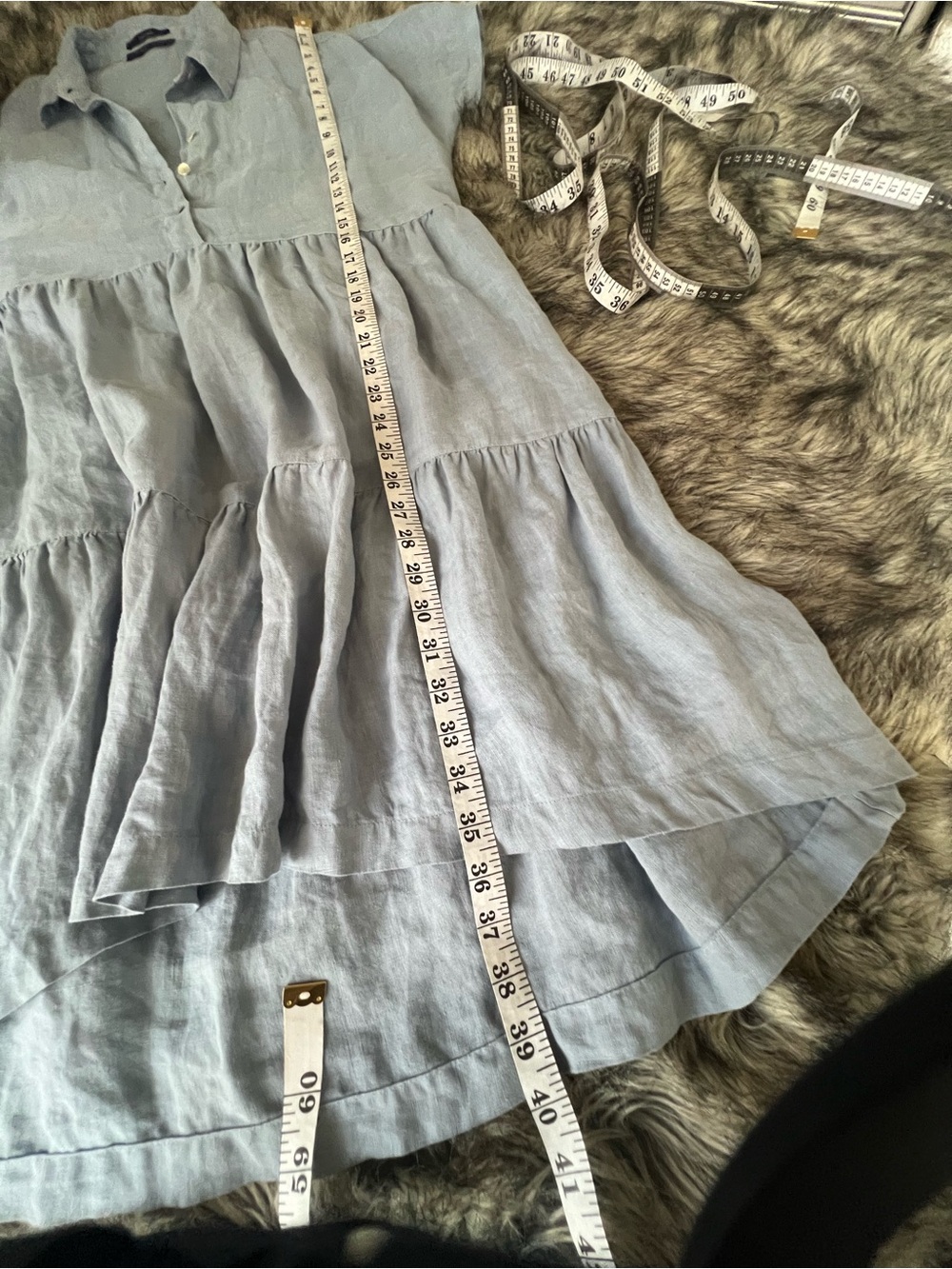 TAHARI 100% Linen Tiered 3/4 Agate
Dress Size L - Picture 11 of 11